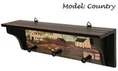 Wieszaki i stojaki - Atrix Wieszak ozdobny półka MDF country - miniaturka - grafika 1