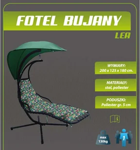 SASKA GARDEN Leżak SASKA GARDEN 1018621 Czarno-zielony - Leżaki ogrodowe - miniaturka - grafika 4