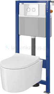 Cersanit Zestaw podtynkowy AQUA 52 miska INVERTO STREAM ON przycisk biały S701-423 S701-423 - Stelaże i zestawy podtynkowe do WC - miniaturka - grafika 2