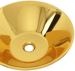 VidaXL Umywalka, 42 x 14 cm, ceramiczna, złota 143494         VidaXL VidaXL - Umywalki - miniaturka - grafika 4