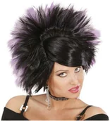 Dodatki do strojów karnawałowych - Widmann Peruka party "Rock Princess", czarna/purpurowa, WIR0719 - miniaturka - grafika 1