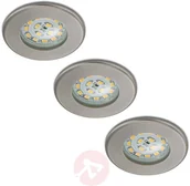 Oprawy, klosze i abażury - Briloner Zestaw 3 szt. reflektor LED Nikas IP44 nikiel - miniaturka - grafika 1