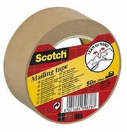 Akcesoria do pakowania - Scotch 3M Taśma pakowa zabezpieczająca korespondencje, papierowa, 50mm, 50m, brązowa 3M-KT000041246 - miniaturka - grafika 1