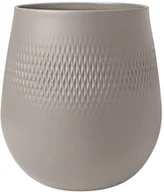 Wazony i flakony - Villeroy & Boch Duży wazon CARRÉ z kolekcji MANUFACTURE COLLIER TAUPE - miniaturka - grafika 1