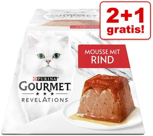 Purina Gourmet 2 + 1 gratis! Revelations, różne rodzaje - Kurczak, 12 x 57 g - Mokra karma dla kotów - miniaturka - grafika 2