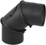 Kominy i akcesoria - Darco Kolano nastawne 160 mm czarne 0-90 stopni - miniaturka - grafika 1