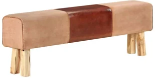 VidaXL Lumarko Kozioł gimnastyczny, 160 cm, brązowy, skóra i drewno mango 320608 VidaXL - Ławki do przedpokoju - miniaturka - grafika 11