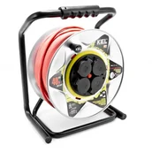 Przedłużacze i rozgałęźniki - PLASTROL Przedłużacz bębnowy IP44 czerwona guma 3x2,5 mm2 40 m KEL W-97071 - miniaturka - grafika 1