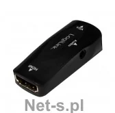 Logilink Konwerter HDMI CV0108 HDMI (F) na VGA (F), audio 3,5mm jack CV0108 - Adaptery i przejściówki - miniaturka - grafika 4