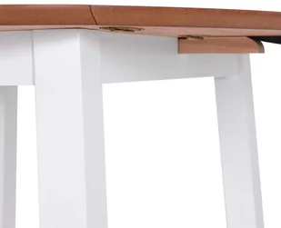 vidaXL Stół jadalniany ze składanym blatem, okrągły, MDF, biały - Stoły - miniaturka - grafika 6