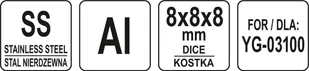 YATO TARCZA DO SZATKOWNICY DO WARZYW YG-03100 KOSTKA 8X8X8MM YATO YG-03148 - Akcesoria gastronomiczne - miniaturka - grafika 4