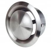 Kratki wentylacyjne - Anemostat wyciągowo-nawiewny Vs 160mm nierdzewny - miniaturka - grafika 1