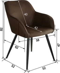 tectake Krzesło Marilyn - ciemnobrązowo-czarne 403668 - Krzesła tectake Krzesło Marilyn - ciemnobrązowo-czarne 403668 - Krzesła - miniaturka - grafika 6
