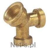 Akcesoria hydrauliczne - GARDENA mosiądz-rozdzielacz podwójny G3/4 7155 - miniaturka - grafika 1