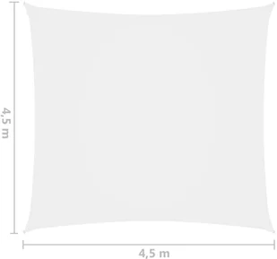 VidaXL Kwadratowy żagiel ogrodowy, tkanina Oxford, 4,5x4,5 m, biały 135250 VidaXL - Parasole ogrodowe - miniaturka - grafika 6