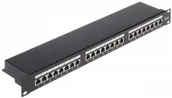Panele krosownicze - ABCVISION Patch panel RJ-45 PP-24/RJ6-C/FTP-S PP-24/RJ6-C/FTP-S - miniaturka - grafika 1