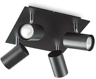 Lampy sufitowe - Ideal Lux Plafon SPOT PL4 NERO 156781 156781/IL - miniaturka - grafika 1