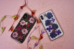 PURO Glam Hippie Chic Cover - Etui iPhone X (prawdziwe płatki kwiatów chabrowe) IPCXHIPPIEC4VIO - Etui i futerały do telefonów - miniaturka - grafika 8