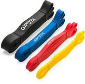 Gumy, taśmy, ekspandery - Gymtek Zestaw gum oporowych do ćwiczeń 4szt. 1-39kg Gymtek - miniaturka - grafika 1