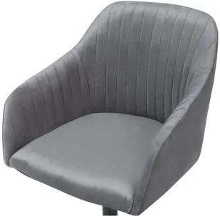 Fotel biurowy, krzesło biurowe Beliani Krzesło biurowe regulowane welurowe szare VENICE - Fotele i krzesła biurowe - miniaturka - grafika 8