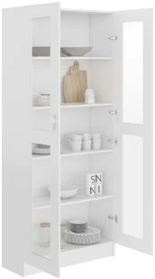 VidaXL Witryna, biała, 82,5x30,5x185,5 cm, płyta wiórowa 802768 VidaXL - Witryny - miniaturka - grafika 4