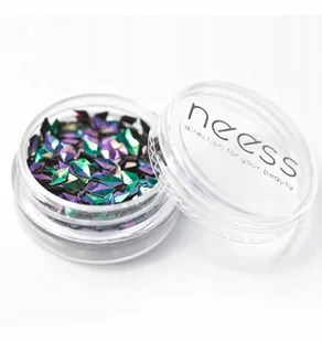 Neess Blink Jet, ozdoba na paznokcie romby Fioletowo-Zielone, 1 g - Lakiery do paznokci - miniaturka - grafika 2