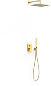 Baterie podtynkowe - Tres Project zestaw prysznicowy z baterią podtynkową złoty połysk 211.280.04.OR - miniaturka - grafika 1