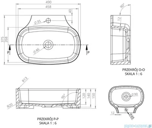 Vayer Vayer Nova 2 umywalka nablatowa 49x37,5cm biała 049.037.015.3-4.0.1.1.0 | - Umywalki - miniaturka - grafika 2