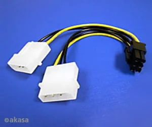 Akasa KABEL 6PIN AK-CB4-6 zasil. do VGA - Kable komputerowe i do monitorów - miniaturka - grafika 2