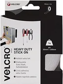 Taśmy klejące - Velcro Heavy Duty Stick On Tape 50 MM X 1 meter Biały  zapięcie na rzep do naklejenia i flauszem część Extra Stark (szer. x dł.) 50 MM X 1 meter wei przyczepności VEL60242 - miniaturka - grafika 1