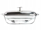 Inne urządzenia gastronomiczne - Naczynie szklane podgrzewacz prostokątne Longa 2L - miniaturka - grafika 1