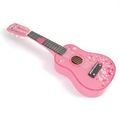 Instrumenty muzyczne dla dzieci - Bigjigs Toys gitara drewniana, różowa - miniaturka - grafika 1
