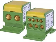 Rozdzielnie elektryczne - ETI Polam Blok rozdzielczy 160A (2x4-50mm2/3x2,5-25mm2+4x2,5-16mm2) żółto-zielony EDBM-1/PE EDBM-1/PE - miniaturka - grafika 1