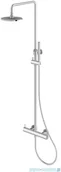 Baterie umywalkowe - KOHLMAN Axel zestaw prysznicowy natynkowy z bateria termostatyczną chrom QW273A | - miniaturka - grafika 1