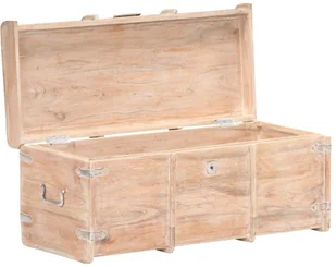 vidaXL Skrzynia, 90x40x40 cm, lite drewno akacjowe vidaXL - Pudła i pojemniki do przechowywania - miniaturka - grafika 27