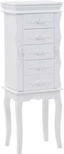 vidaXL vidaXL Stojąca szafka na biżuterię, biała - Szafki do salonu - miniaturka - grafika 2