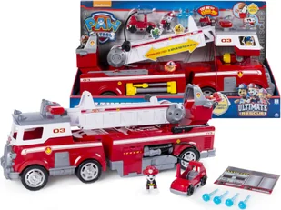 Spin Master Spin Psi Patrol Wielki Wóz Strażacki Ultimate Fire Truck światło i dźwięk 6043989 - Figurki dla dzieci - miniaturka - grafika 17