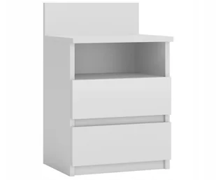Topeshop Szafka nocna TOPESHOP Malwa, biała, 55x33x32 cm - Szafki nocne - miniaturka - grafika 2