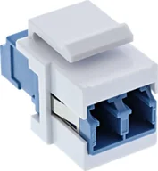 Wtyczki i adaptery - Keystone InLine InLine Światłowodowy Adapter Snap-in biały duplex LC/LC SM ceramiczna tuleja niebieski 89988A - miniaturka - grafika 1