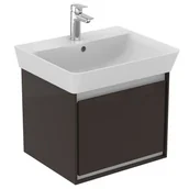 Szafki łazienkowe - Ideal Standard Connect Air Szafka pod umywalkę 48x40x40,9 cm ciemnobrązowa mat/biała mat E0844VY - miniaturka - grafika 1