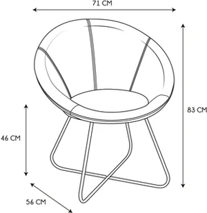 Intesi Fotel Karl Velvet Furry beżowy - Fotele - miniaturka - grafika 7
