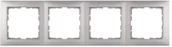 Wyłączniki światła i elektryczne - Berker B.Kwadrat Ramka poczwórna alu 5310148994 - miniaturka - grafika 1