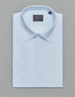 Koszule męskie - Borgio koszula męksa canosa krótki rękaw biała slim fit 00286 - miniaturka - grafika 1