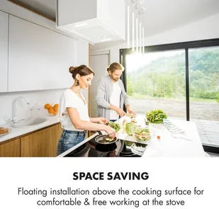 Klarstein Kronleuchter L 60 Biały (CGCH2-KronleuchterLW) - Okapy kuchenne - miniaturka - grafika 5