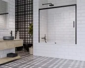 Parawany nawannowe - Radaway Idea PN DWJ 150 zabudowa nawannowa 1500x1500 czarny przejrzyste lewy 10003150-54-01L - miniaturka - grafika 1