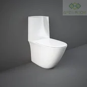 Miski WC - RAK Ceramics SENSATION MISKA WC RIMLESS DO KOMPAKTU 62X38 CM BIAŁY POŁYSK SENWC1146AWHA - miniaturka - grafika 1