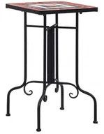 Stoły ogrodowe - Terakotowo-biały stolik mozaikowy Z0-L66 - miniaturka - grafika 1