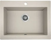 Zlewozmywaki - Laveo Zlewozmywak granitowy beżowy 1-komorowy KOMODO 490x580mm SBK_410A - - miniaturka - grafika 1