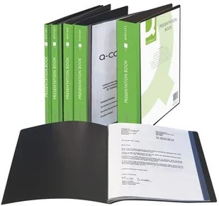 Q-Connect Teczka ofertowa z kieszenią opisową, PP, A4, 20 koszulek, czarna KF012 - Teczki i skoroszyty - miniaturka - grafika 4