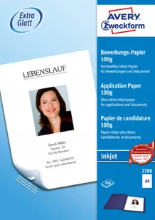 Avery Zweckform Inkjet 2788 papier na podania, (A4, powlekany dwustronnie, satynowany, 100 g/m) 200 arkuszy 2788 - Papier do drukarek - miniaturka - grafika 2